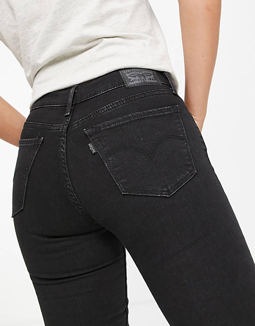 Levi's 710 super skinny jeans in washed black | ASOS