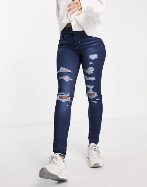 Levi skinny jeans clearance womens ripped