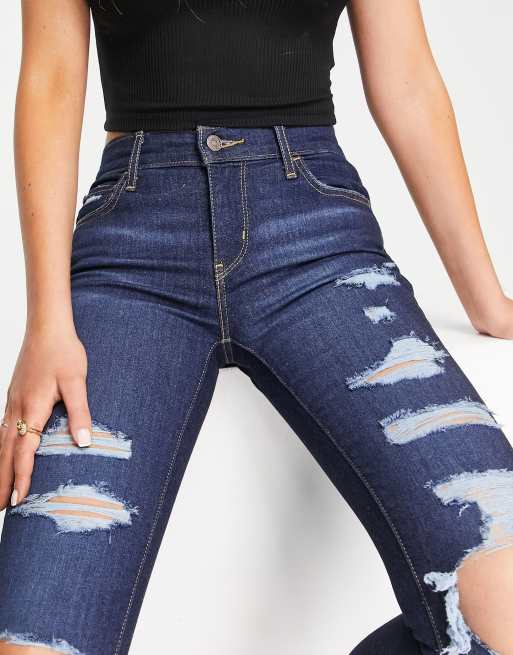 Black Ripped Jeans Women's American Eagle Sweden, SAVE 58% 