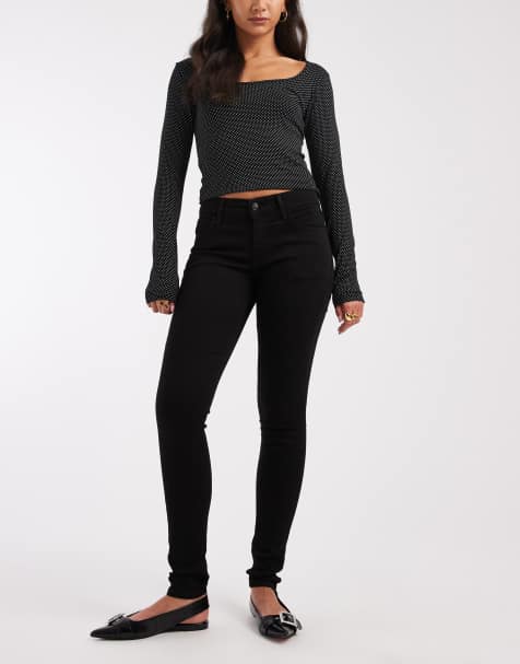 Levi's 710 – Svarta superskinny jeans - view 1