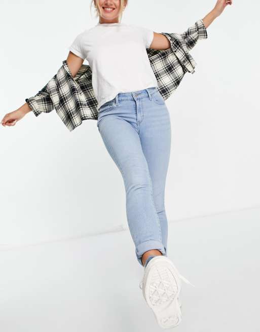 Levi's 711 skinny jeans in light blue | ASOS