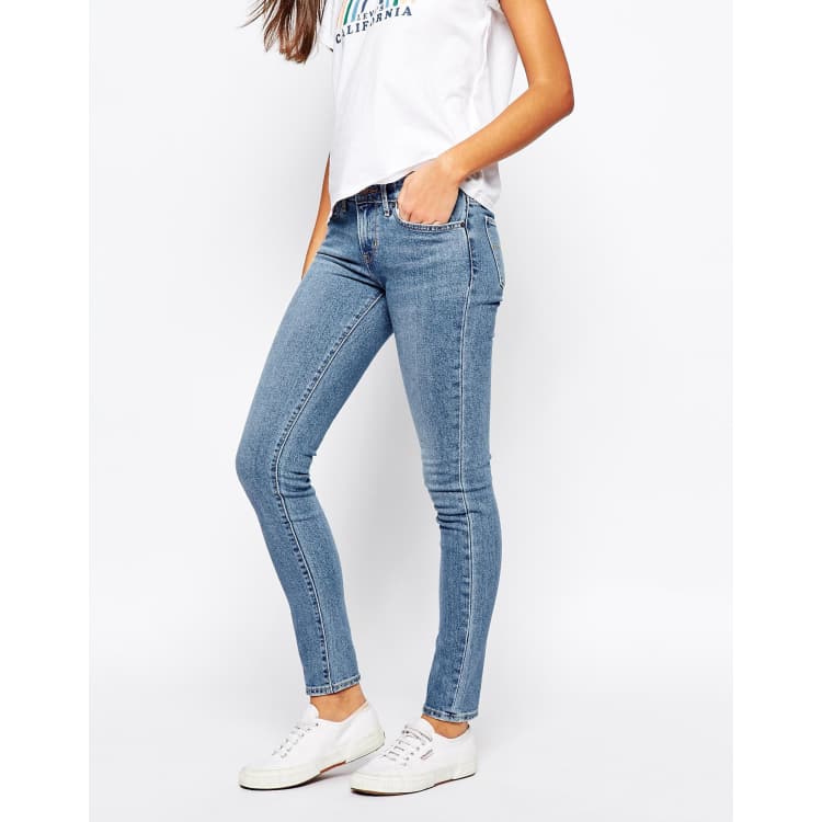 Levi's 711 skinny outlet ankle white