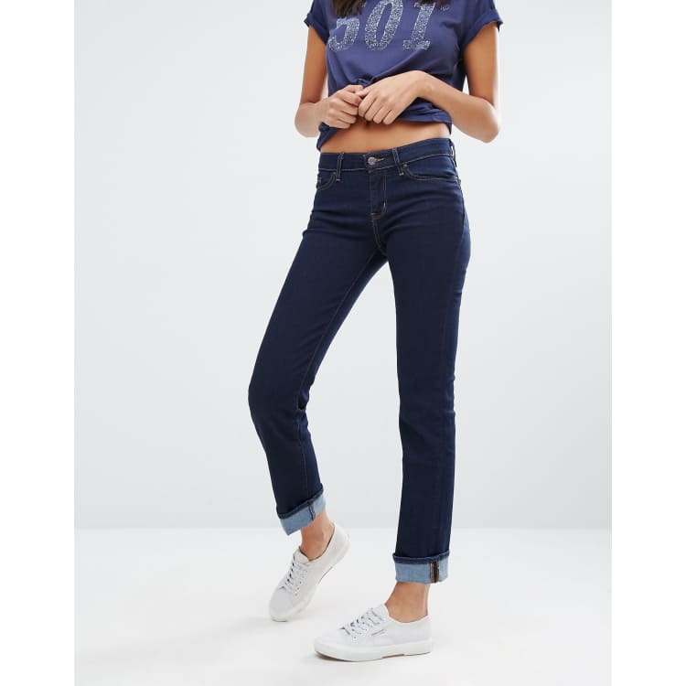 Levi's 714 straight on sale mid rise jeans