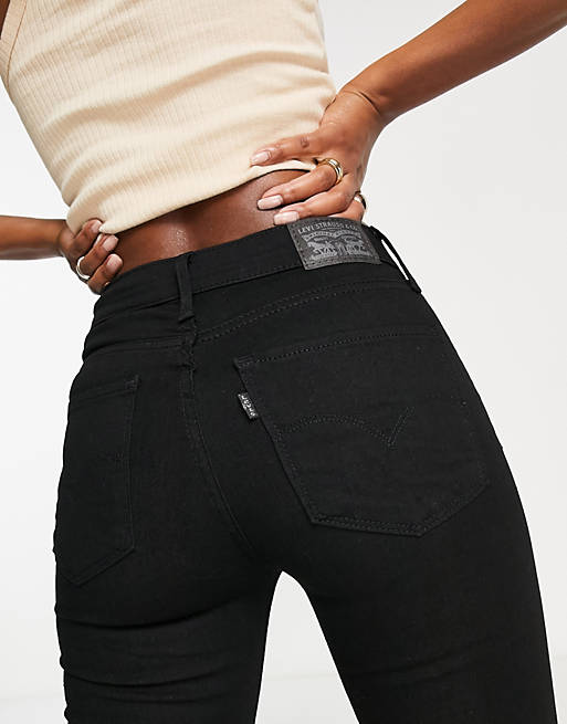 Levi's 720 high rise super skinny jeans in black | ASOS