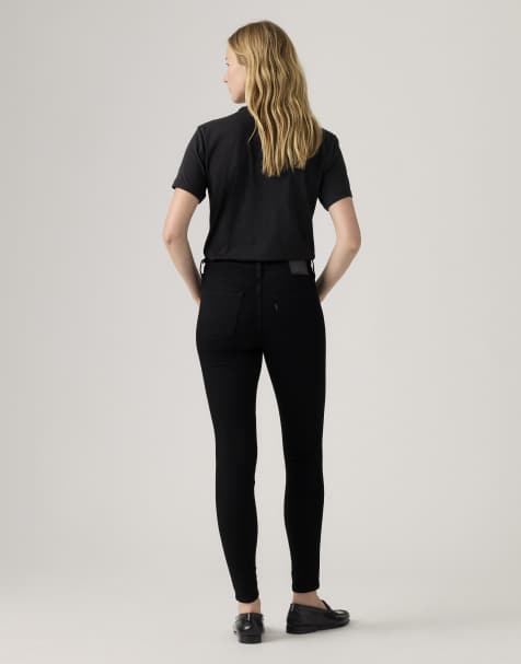 Levi's 720 high rise super skinny jeans in black - view 1