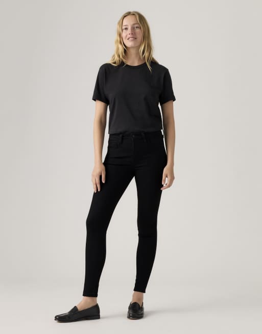 Levi's 720 high rise super skinny jeans in black, 2 of 4