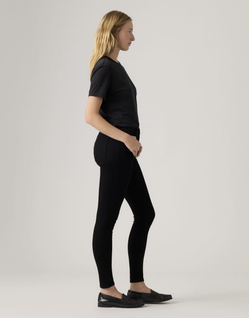 Levi's 720 high rise super skinny jeans in black, 4 of 4