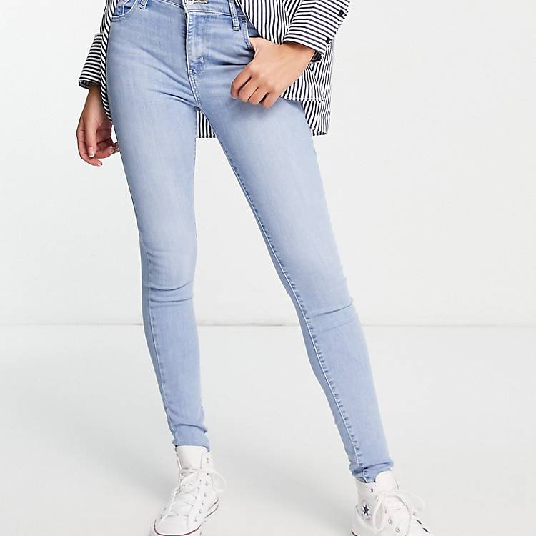 Levi's 720 high rise super skinny jeans in blue | ASOS