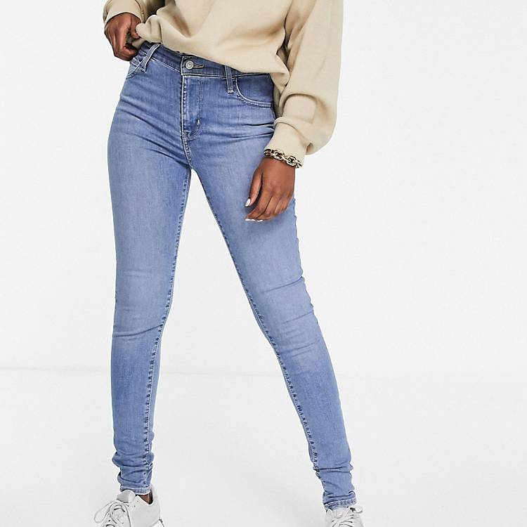 Levi's 720 high rise super skinny jeans in blue | ASOS
