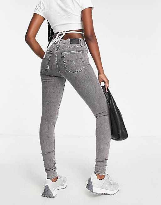 Levi's 720 high rise super skinny jeans in grey | ASOS