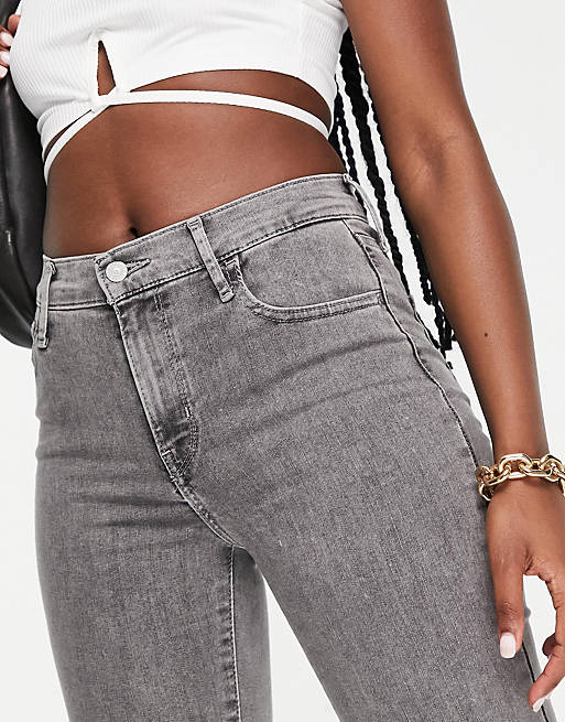 Levi's 720 high rise super skinny jeans in grey | ASOS