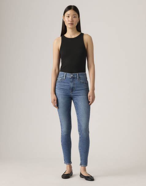 Levi's – 720 – Superenge Skinny-Jeans in Mittelblau mit hohem Bund - view 1