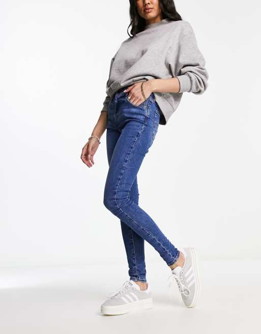 Levi's - 720 - Superskinny jeans met hoge taille in mid-wash blauw, 4 van 5