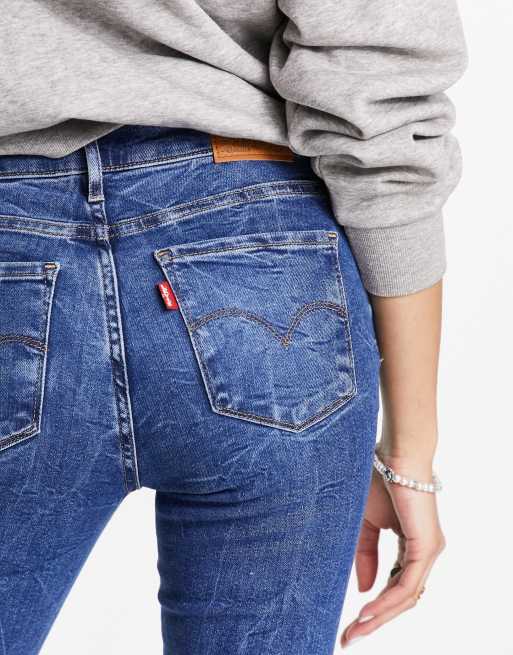 Levi's - 720 - Superskinny jeans met hoge taille in mid-wash blauw, 5 van 5
