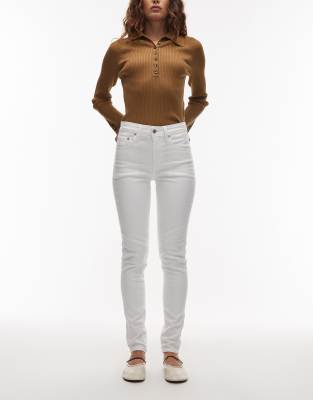 Levi's - 721 - Enge Jeans in Ecru mit hohem Bund-Weiß