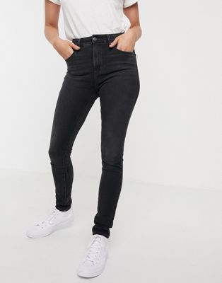 Levi's 721 - Enkellange jeans met hoge taille-Zwart