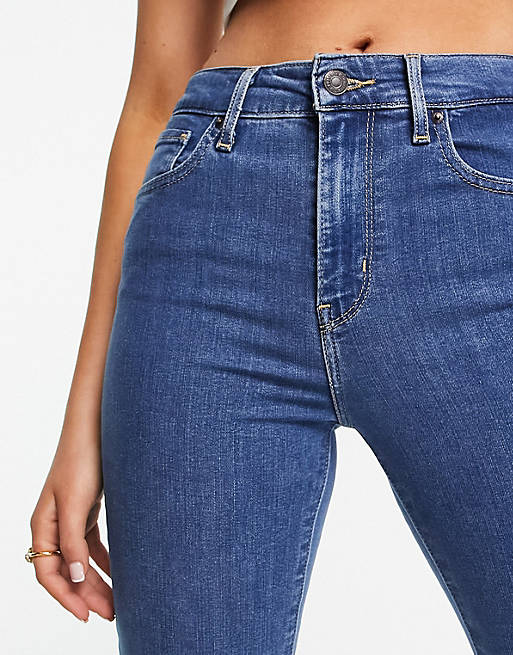 Levi's 721 high rise skinny jean in mid wash blue | ASOS