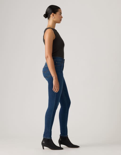 Levi's 721 high rise skinny jeans in blue, 4 of 4