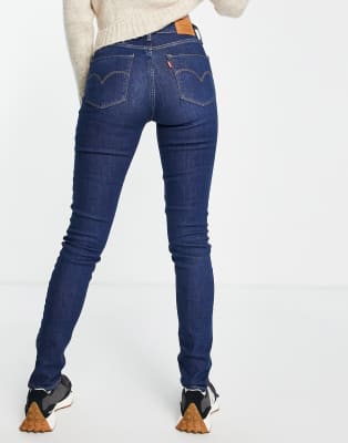 levi's 721 high rise skinny dark blue