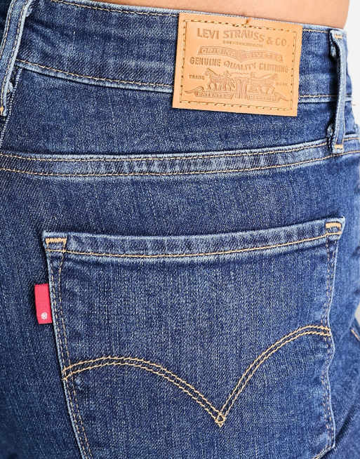 Levi's 721 high rise skinny jeans in dark blue ASOS
