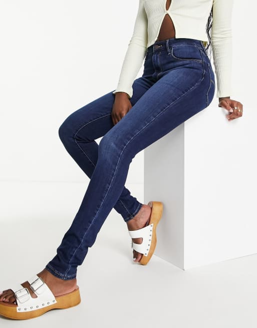 Levi's 721 high rise skinny jeans in dark wash blue | ASOS