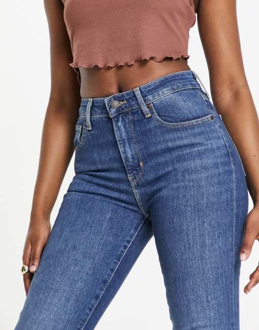 Levi's 721 high rise skinny dark best sale blue