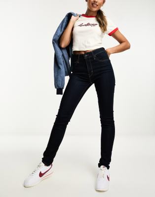 Levi's Levi's 721 high rise skinny jeans in indigo blue-Navy
