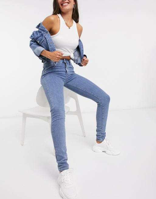 Levi's 721 High Rise Skinny Jeans in light Blue | ASOS