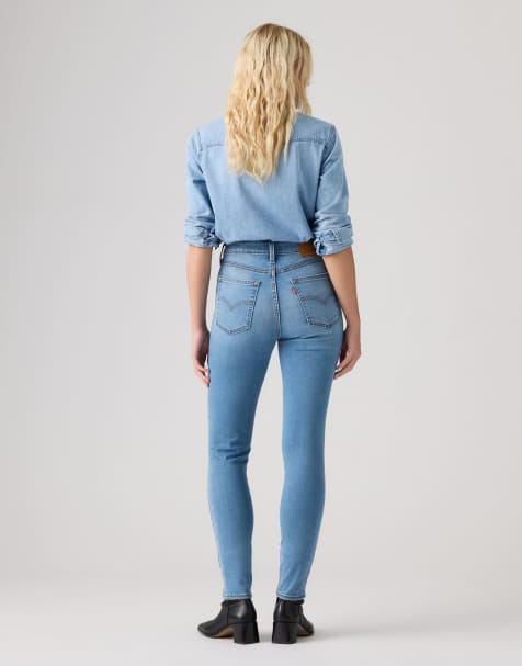 Levi's 721 high rise skinny jeans in light blue - view 1