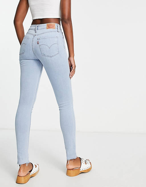Levi's 721 high rise skinny jeans in light wash blue | ASOS