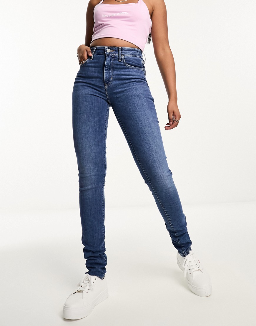 Levi's 721 high rise skinny jeans in mid blue