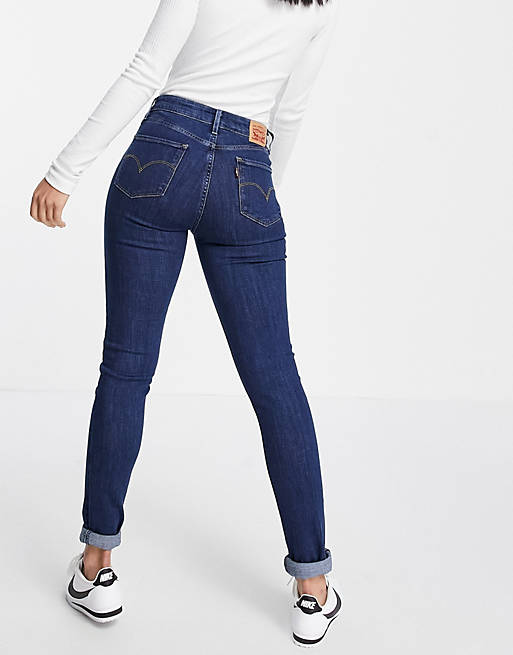 Levi's 721 high rise skinny jeans in mid blue | ASOS