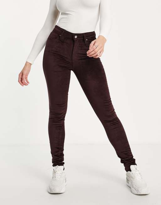 Levi's 721 high rise skinny jeans in purple | ASOS