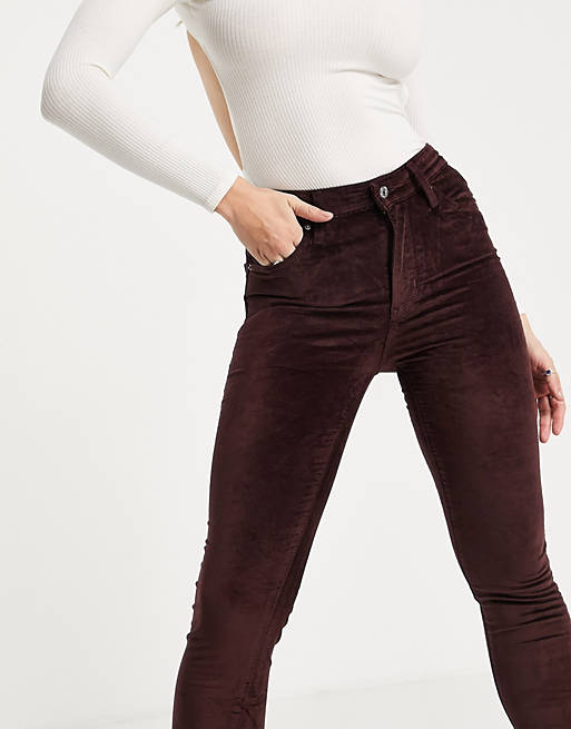 Levi's 721 high rise skinny jeans in purple | ASOS