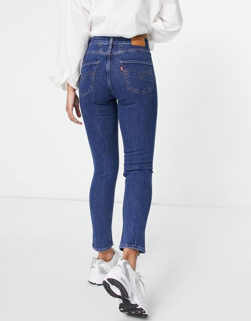 Levi s 721 hr seamed ankle jeans in dark blue