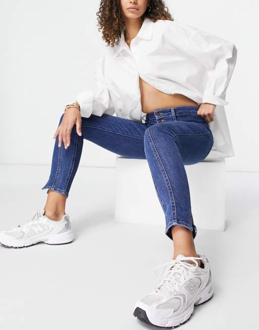 Levi´s 721 hr seamed - Mörkblå ankellånga jeans, 4 av 4