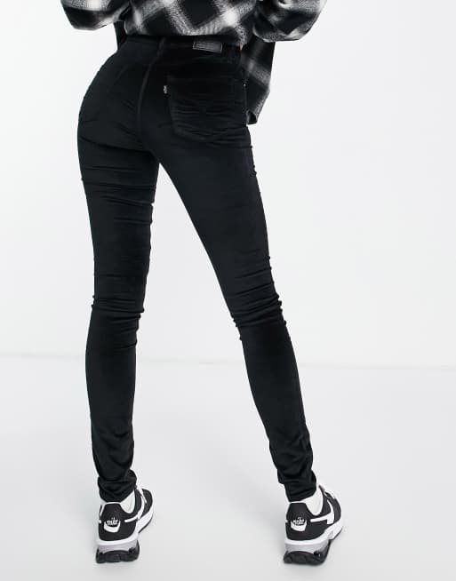 Levi's - 721 - Jeans skinny a vita alta color caviale in velluto confortevole, 4 di 4
