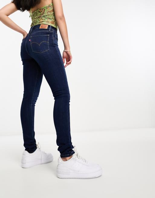 Levi's – 721 – Niebieskie jeansy o obcisłym kroju z podwyższonym stanem 