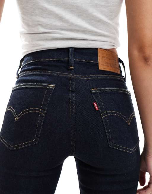 Levi's - 721 - Skinny jeans met hoge taille in indigo, 4 van 5