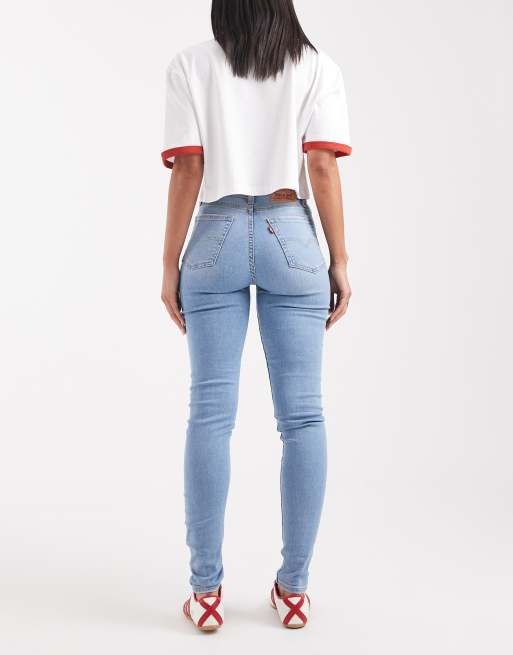 Levi's - 721 - Skinny jeans met hoge taille in lichtblauwe wassing, 2 van 5