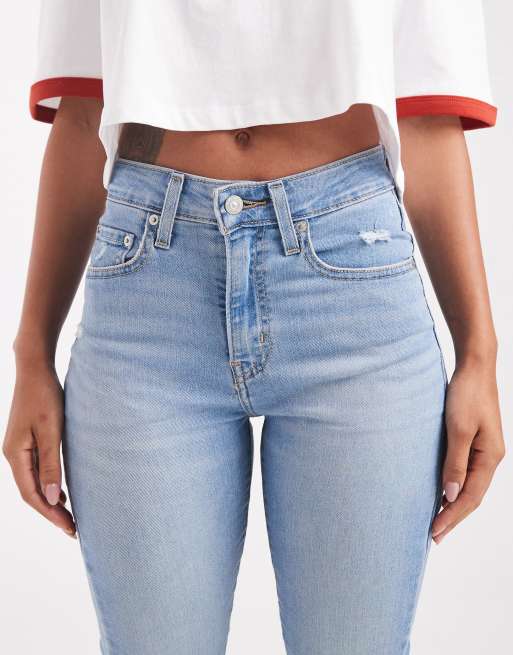 Levi's - 721 - Skinny jeans met hoge taille in lichtblauwe wassing, 4 van 5