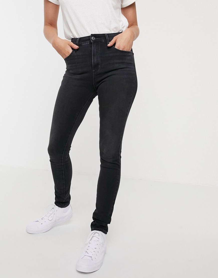 Levi's 721 - Skinny jeans met hoge taille-Zwart