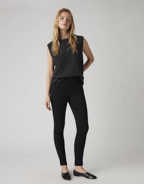 Levi's - 721 - Vaqueros negros de corte pitillo y talle alto - view 1