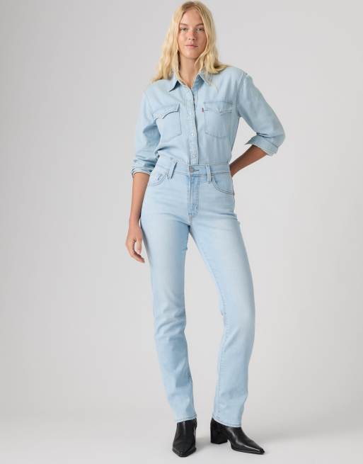 Levi's 722 High-Rise Slim Jeans in Hellblau, 3 von 4
