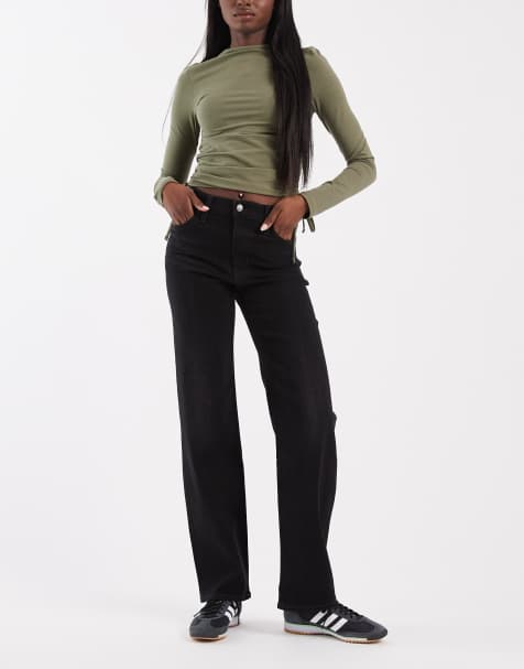 Levi's 723 High-Rise Straight Jeans in Schwarz - view 1