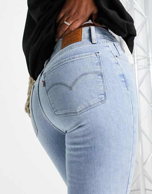 Levi's 724 high rise ripped straight jean in light wash | ASOS