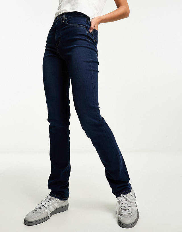 Levi's - 724 high rise straight leg jeans in indigo blue