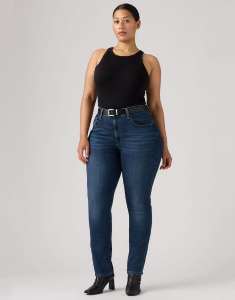 Levi's - 724 - Jean droit style western à taille haute - Bleu - view 1