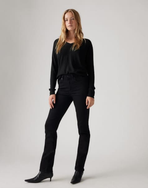 Levi's - 724- Jeans dritti a vita alta  neri - view 1