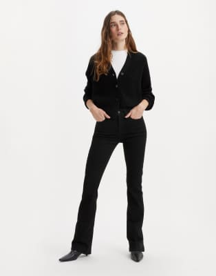 Levi's - 725 - Blue Wave - Bootcut-Jeans in schwarzer Rinse-Waschung mit hohem Bund